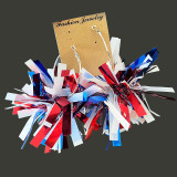 American Independence Sunrise Street Jewelry Atmosphere Shining Earrings Big Ball Fireworks Earrings Exaggerated Earrings