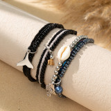 Ocean Vacation Rice Ball Bracelet Seahorse Dolphin Bohemian Bracelet Set