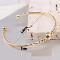 Stainless steel 3MM round bead openable bracelet elastic bracelet