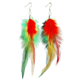 Black Liberation Day African Women Exaggerate Big Earrings with Multi Material Festival Atmosphere Earrings