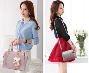 Single shoulder handbag with large capacity and fashionable diagonal span, four piece set, mother bag