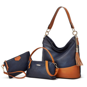 Single shoulder handbag with large capacity and fashionable diagonal span, three piece set, mother bag