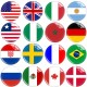 20MM FIFA World CUP Soccer Football flag  glass snap button charms