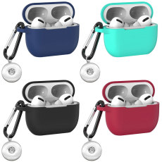 Apple earphone case suitable for airpods Pro silicone earphone protective case fit 20MM  Snaps button jewelry wholesale