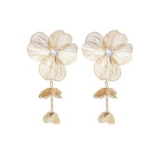 Stainless steel flower earrings
