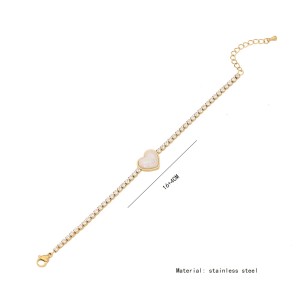 Stainless steel Love Butterfly Flower bracelet