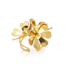 Stainless steel flower  ring Mother’s Day