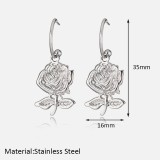 Stainless steel flower earrings