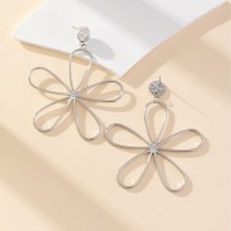Stainless steel flower earrings