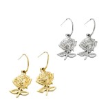 Stainless steel flower earrings