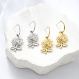 Stainless steel flower earrings