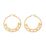 Stainless steel Love Butterfly Cross Flower earrings