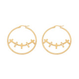 Stainless steel Love Butterfly Cross Flower earrings