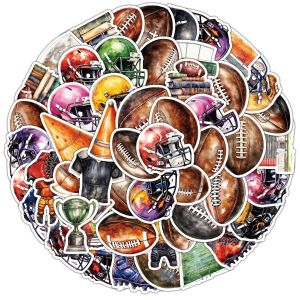 50 pieces of watercolor rugby graffiti stickers pack for children's cute pen book stickers, waterproof INS style decorative stickers, waterproof stickers