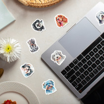 50 Cute INS  Colorful Dog Graffiti Stickers, Computer Laptop Handnet Stickers, Water Cup DIY Decorative Stickers, Waterproof Stickers