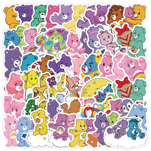 50 Love Bear Stickers Bag, Luggage, Mobile Phone, Water Cup Decoration Stickers, Waterproof Creative Computer DIY Stickers, Waterproof Stickers