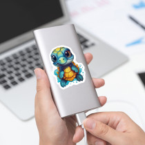 50 cartoon little turtle graffiti stickers, mobile phone, water cup, luggage decoration, waterproof stickers