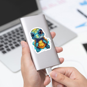 50 cartoon little turtle graffiti stickers, mobile phone, water cup, luggage decoration, waterproof stickers