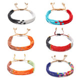 Bohemian style multi-layer woven rice bead bracelet Gifts for Mom