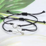 Nurse's electrocardiogram woven bracelet stethoscope Teacher's Day greetings, blessings, gifts, college style jewelry