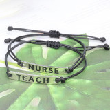 Nurse's electrocardiogram woven bracelet stethoscope Teacher's Day greetings, blessings, gifts, college style jewelry