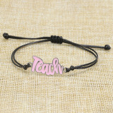 Nurse's electrocardiogram woven bracelet stethoscope Teacher's Day greetings, blessings, gifts, college style jewelry