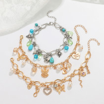 Alloy bracelet chain tassel multi element butterfly angel bracelet Gifts for Mom