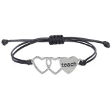 Nurse's electrocardiogram woven bracelet stethoscope Teacher's Day greetings, blessings, gifts, college style jewelry