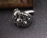 Stainless steel punk skull ring