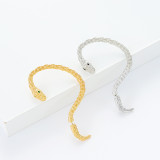 Wrapped snake shaped punk ear clip ear loop
