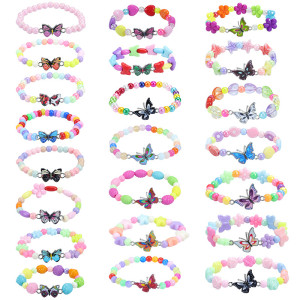 Colorful Beaded Children's Bracelet Cute Colorful Butterfly Bracelet Kindergarten Birthday Gift