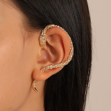 Wrapped snake shaped punk ear clip ear loop