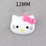 12MM KT cat  Resin snap button charms