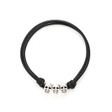 Wax wire bracelet alloy accessories turtle skull cross flower bracelet