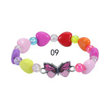 Colorful Beaded Children's Bracelet Cute Colorful Butterfly Bracelet Kindergarten Birthday Gift
