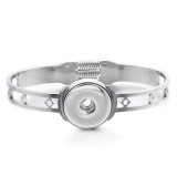 Stainless steel  Hollowed out pattern love  Bracelets fit 20MM  Snaps button jewelry wholesale