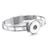 Stainless steel  Hollowed out pattern love  Bracelets fit 20MM  Snaps button jewelry wholesale