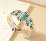 Alloy Turquoise Open Bracelet