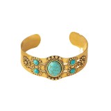 Alloy Turquoise Open Bracelet