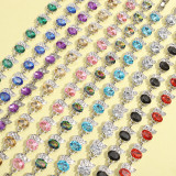 Curved Moon Colorful Zircon Colorful Bracelet