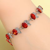 Curved Moon Colorful Zircon Colorful Bracelet