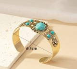 Alloy Turquoise Open Bracelet