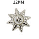 12MM Metal Sun studded pearl clover snap button charms