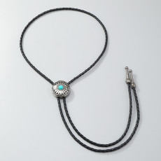 Vintage Turquoise Alloy Pendant Sunflower Necklace