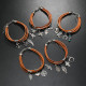 Vintage Western Cowboy Style Handwoven Multiple Pendant Love Life Tree Music Creative Leather Bracelet
