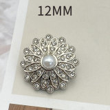 12MM Metal pearl snap button charms