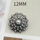 12MM Metal pearl snap button charms