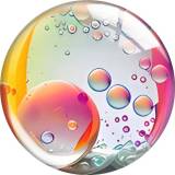 20MM Colored bubbles glass snap button charms