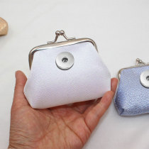 Color changing fabric cute mini clip bag coin storage bag fit 20MM  Snaps button jewelry wholesale