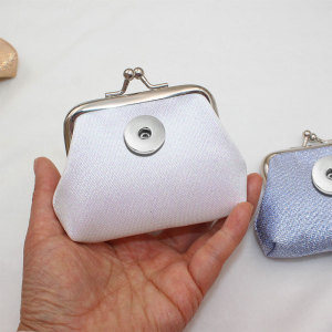Color changing fabric cute mini clip bag coin storage bag fit 20MM  Snaps button jewelry wholesale